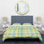 Ensemble de housse de couette en microfibre jaune / vert 3 pièces
