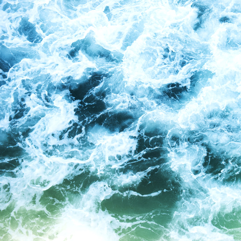«Swirling Sea» par Bree Madden, reproduction, Non, H 12 po x l 12 po, Toile encadrée noyer flottant