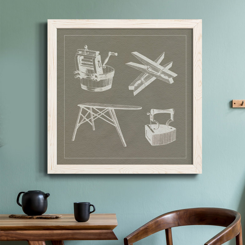 Blanchisserie sur toile avec cadre de qualité supérieure - Prêt à accrocher, Cadre blanc, H 20 po x l 20 po x P 1 po