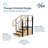 500 lb Capacity Hardwood Physical Therapy Non-slip Staircase with Safety Handles