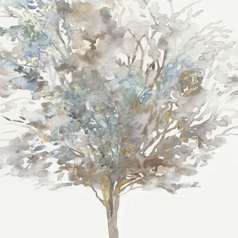 «Tree Teal II» sur toile par Allison Pearce, H 12 po x l 12 po