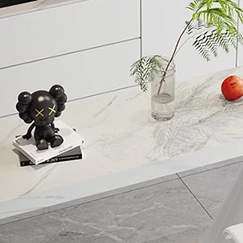 Modern partition open bar table, White, 41.3"H x 70.8"L x 15.7"W