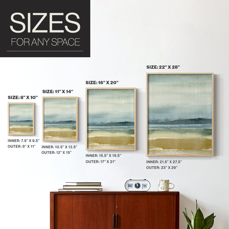 Ochre Perspectives I, reproduction encadrée - bois massif, H 11 po x l 9 po