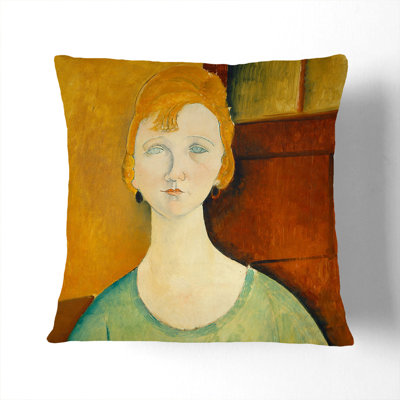 Portrait Of A Girl Vol.5 By Amedeo Modigliani Square Throw Cushion