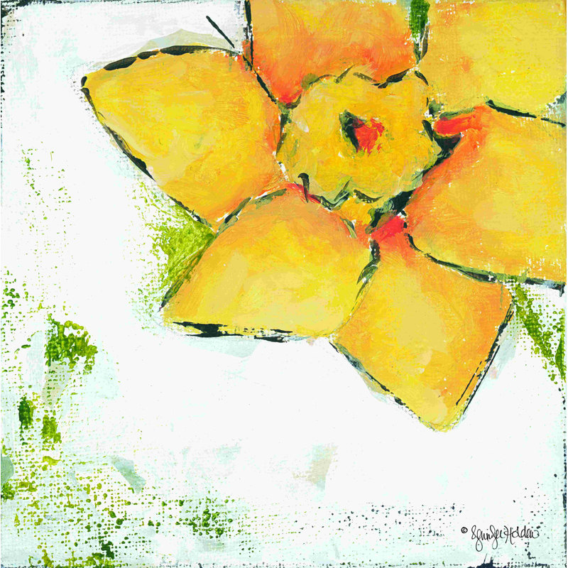 «Spring Has Sprung II» - Peinture, H 20 po x l 20 po, Non, Toile tendue