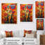 «Cat Portrait Blossoming Retro Red Poppies», reproduction sur toile-931608545-931608555