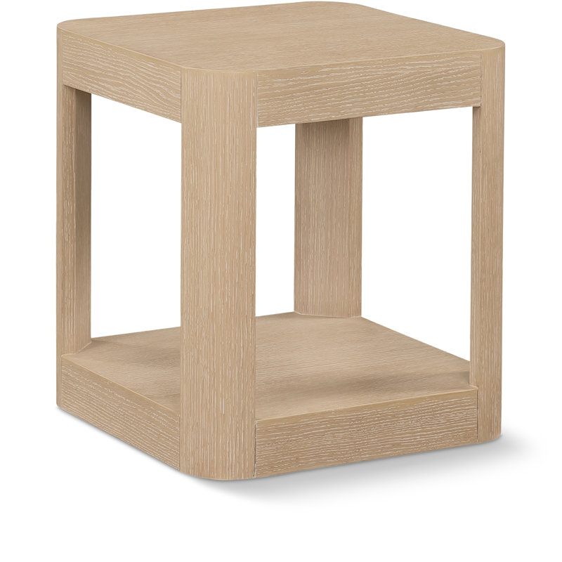 Reeves Floor Shelf End Table, Oak