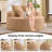 54.3" Coffee Oversized Round Chaise Lounge, Compression Corduroy Cloud Sofa Chair, Fluffy Deep Seat Circle Sleeper Sofa Bed, No Assembly Required, Modern Indoor Upholstered Furniture for Relaxing & Reading-2113909161-2107126646