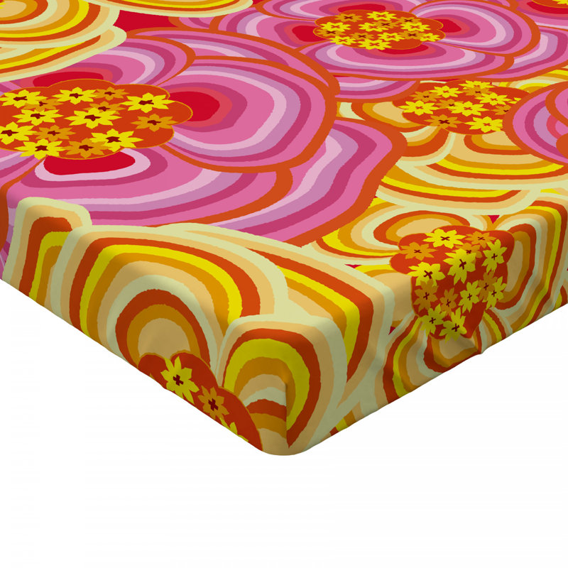 Microfiber Floral Fitted Sheet, Full Fitted Sheet