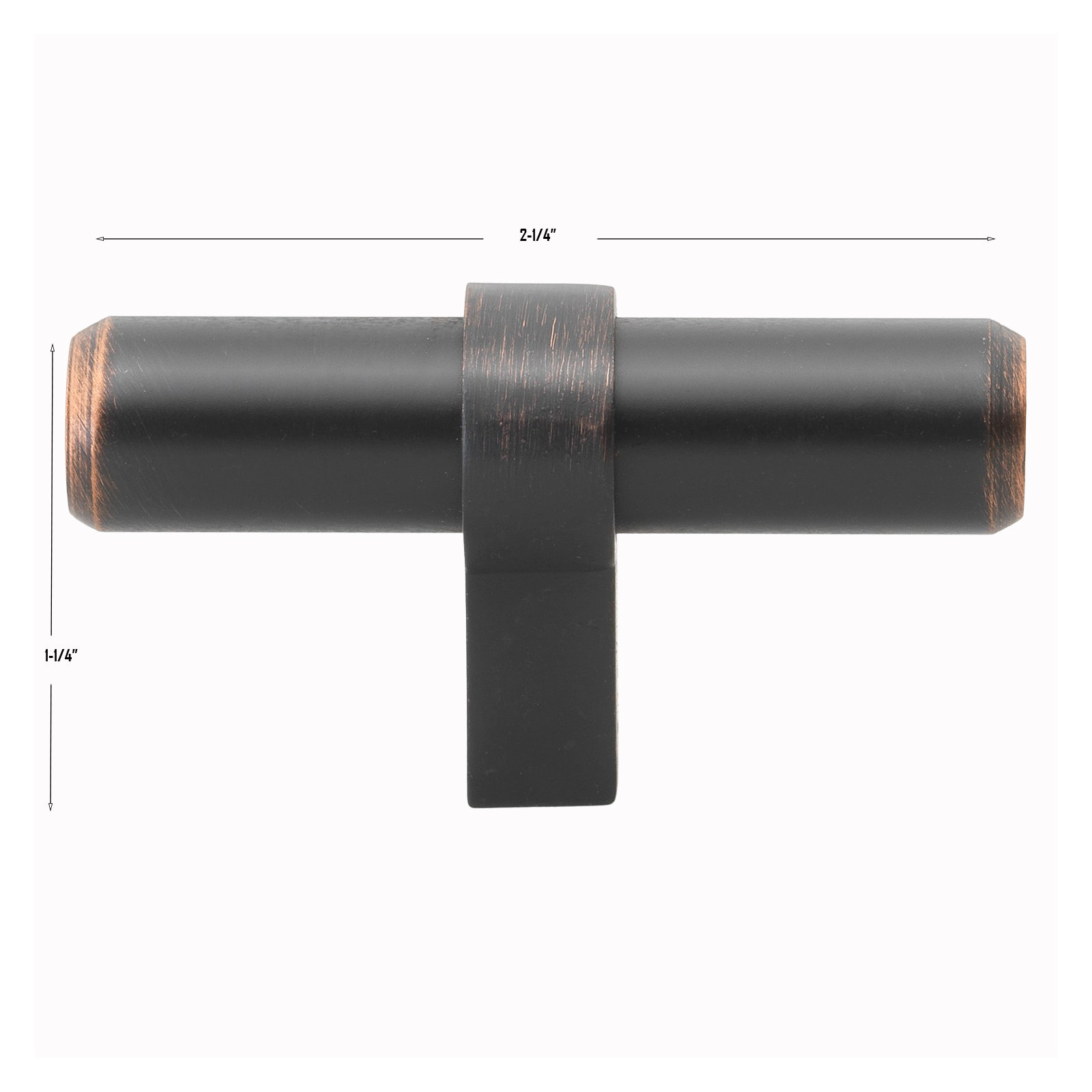 2 1/4" Length Bar Knob, Oil Rubbed Bronze