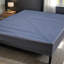 Base de lit rembourrée en noir et gris, conçue pour les configurations de matelas standard, installation simple, structure à taille de poids élevée, matelas A, offre un soutien solide, pratique-309747897-318327410