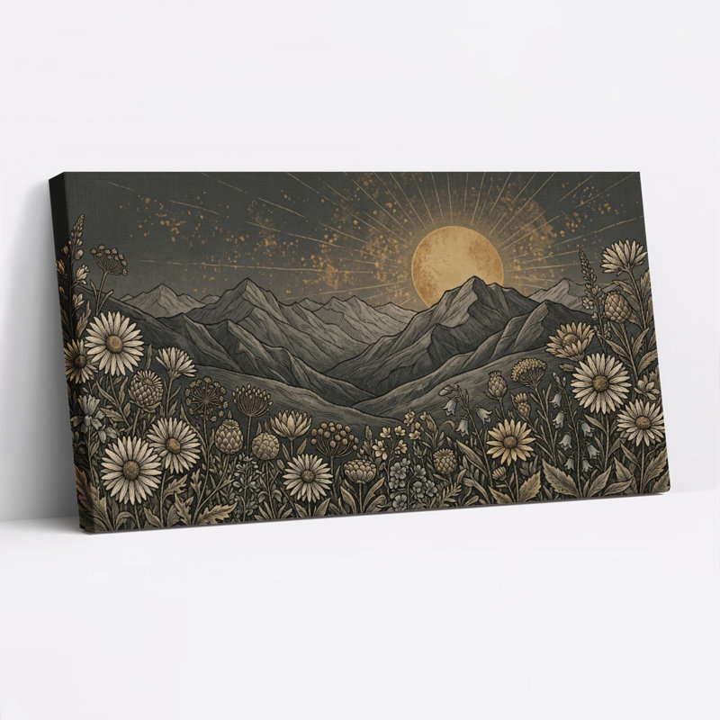 Ensemble de 1 tableau sur toile « Prairie de montagne », L 32 po x H 16 po, Wrapped Canvas