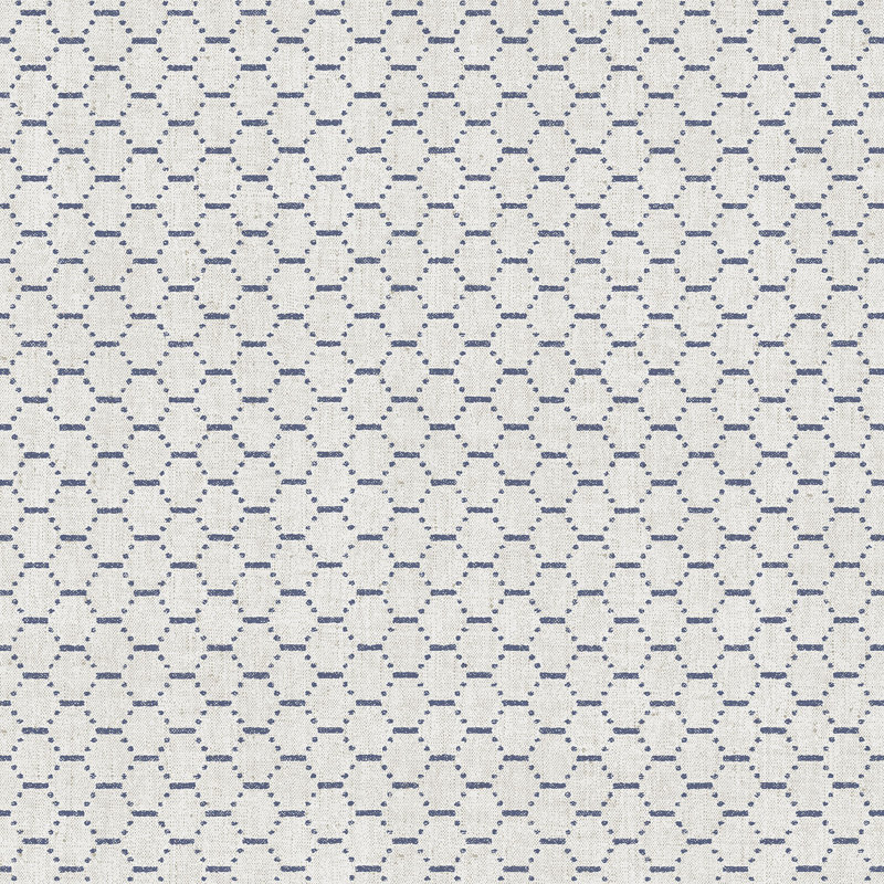 Bazaar Geometric Boho Beehive Design 33' L x 21" W Wallpaper Roll, Navy