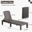 Ensemble de chaises longues inclinables de 33 po avec table