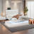 Full Size Floating Bed Frame With Led Lights And Usb Charging-853491900