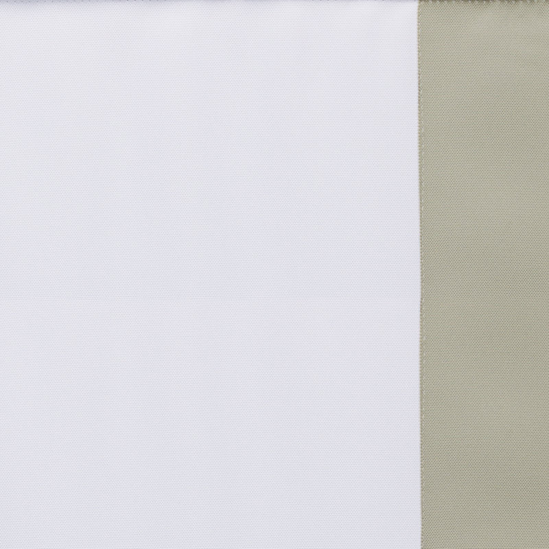 Frontera Blackout Roman Shade, White/Gray, 27"W x 64"L