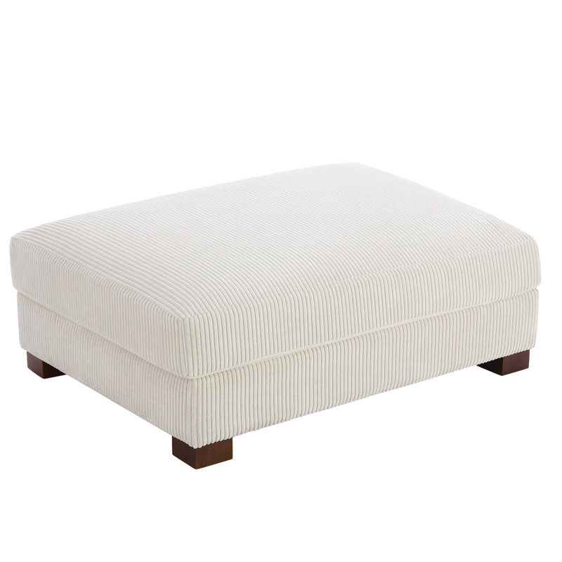 Maelina 110.5Cm Wide Rectangle Standard Ottoman, Beige