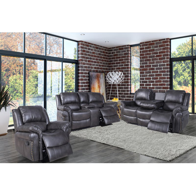 Eyder Faux Leather Living Room Set by Latitude Run