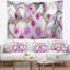Motif fractal rose abstrait avec tourbillons tapisserie-28495652