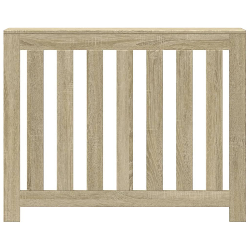 Small Radiator Cover, Sonoma Oak, 104 x 20 x 82 cm, Vertical Slats