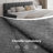Chenille Upholstered Bed Frame With Headboard-95756490-86317122