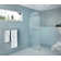 Maven 32 in. x 86.75 in. Fully Frameless Arched Fluted Single Fixed Shower Panel
