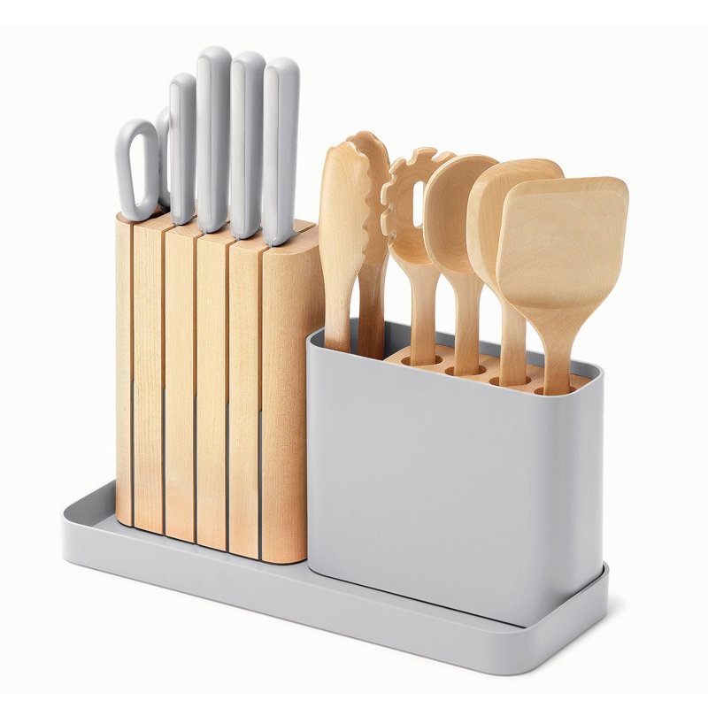 Caraway 14Pc Knife & Utensil Set, Gray