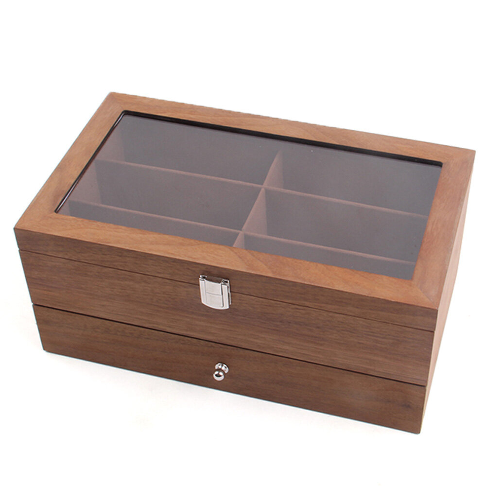 Compartment Storage Box 72 Grids Acrylic Organizer Box with 3
