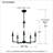 Nahjay 5 - Light Steel Dimmable Chandelier-994374490