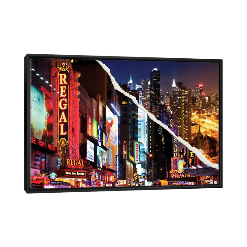 «Dual Torn Series - Manhattan Night» par Philippe Hugonnard, impression sur toile tendue, H 18 po x l 26 po x P 1,5 po
