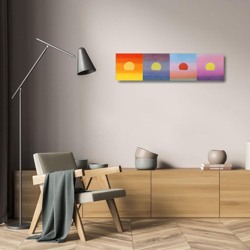 Couchers de soleil - Pop Art, H 6 po x l 24 po