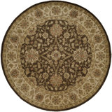 Wool Oriental Area Rug in Brown