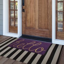 SOCOOL Modern Indoor Door mat, 32x 20 Purple Elite Flower, Front