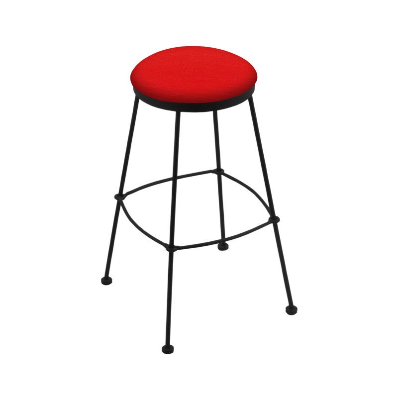 Tabouret de bar et de comptoir 3030, Vinyle - rouge Canter, Tabouret de comptoir (siège d'une hauteur de 25 p