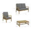 Daphne 5 - Person Seating Group with Cushions and Parasol-127687271-127687269