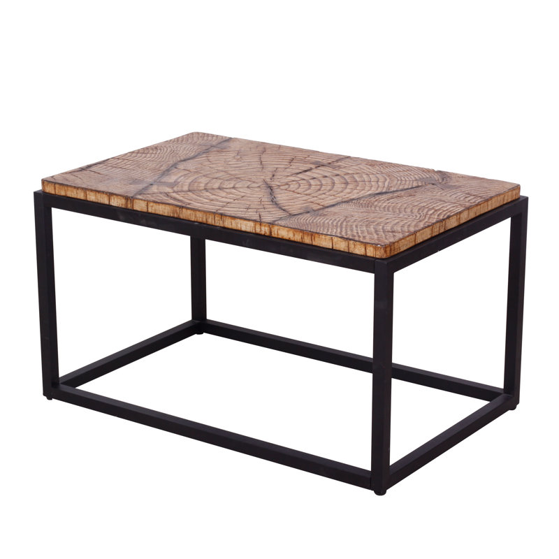 Table basse Shaun, Bois naturel