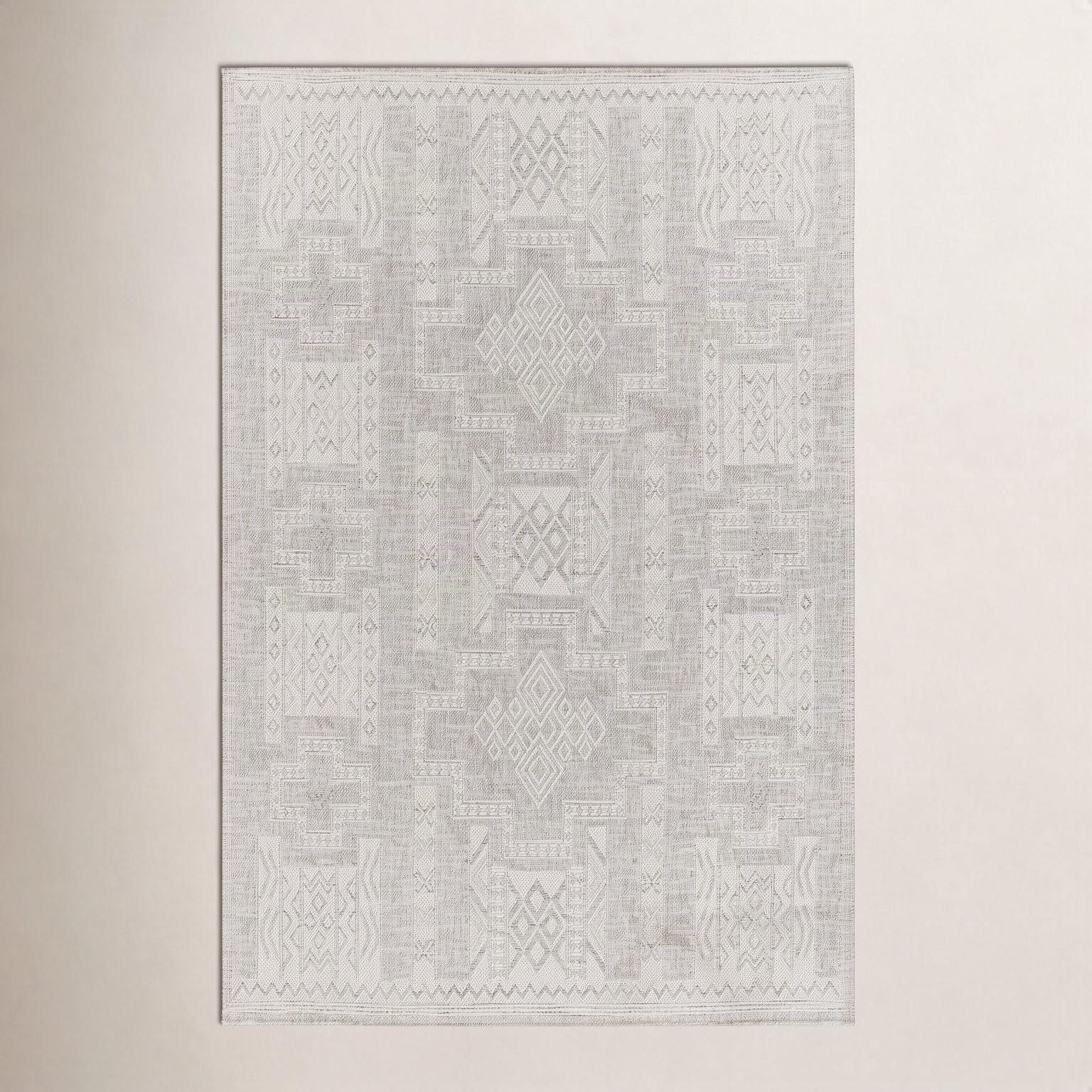 Pavia Gray Moroccan Outdoor Rug, Rectangle 8' x 10'