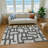 Premium Machine Washable Alliah AMF110 Gray Rug-1429721425