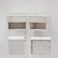 Ensemble de 2 tables de chevet murales modernes avec tiroir, tablette ouverte et design sculpté pour une utilisation polyvalente à la maison-1439433212