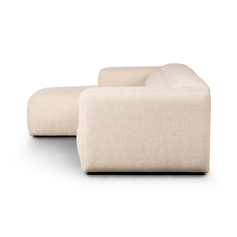 Radley 3 - Piece Upholstered Sectional, Left Hand Facing, Antigo Natural Polyester Blend