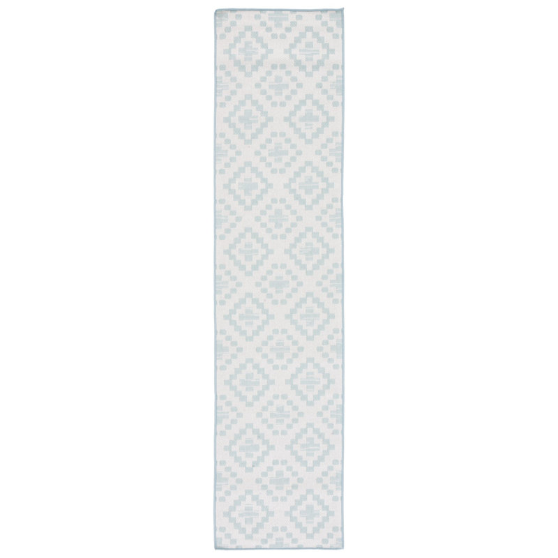Martha Stewart Indoor Outdoor Performance Machine Washable Geometric Indoor/Outdoor Area Rug, Runner 2'2" x 9'
