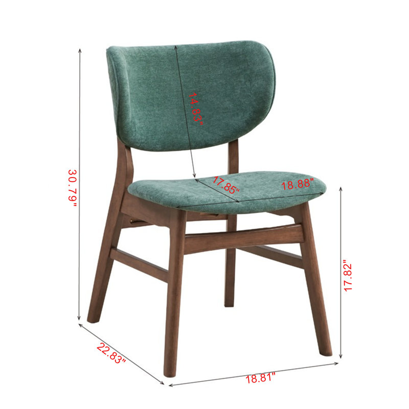 Ensemble de 2 chaises d'appoint Indrit Green, Vert