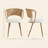 Dining Chairs Set Of 4, Upholstered Rattan Dining Chairs With Woven Back, Metal Legs And Adjustable Feet For Kitchen And Dining Room-1984784627