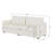 90 " Upholstered  Couches with Tufted Sofa, Modern Polyester Large Soft Cushioned Backrest-2115094955