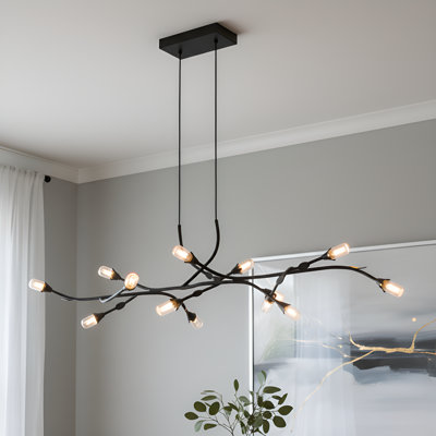 Luminaire intégré pour îlot Cora à DEL noir mat Cora