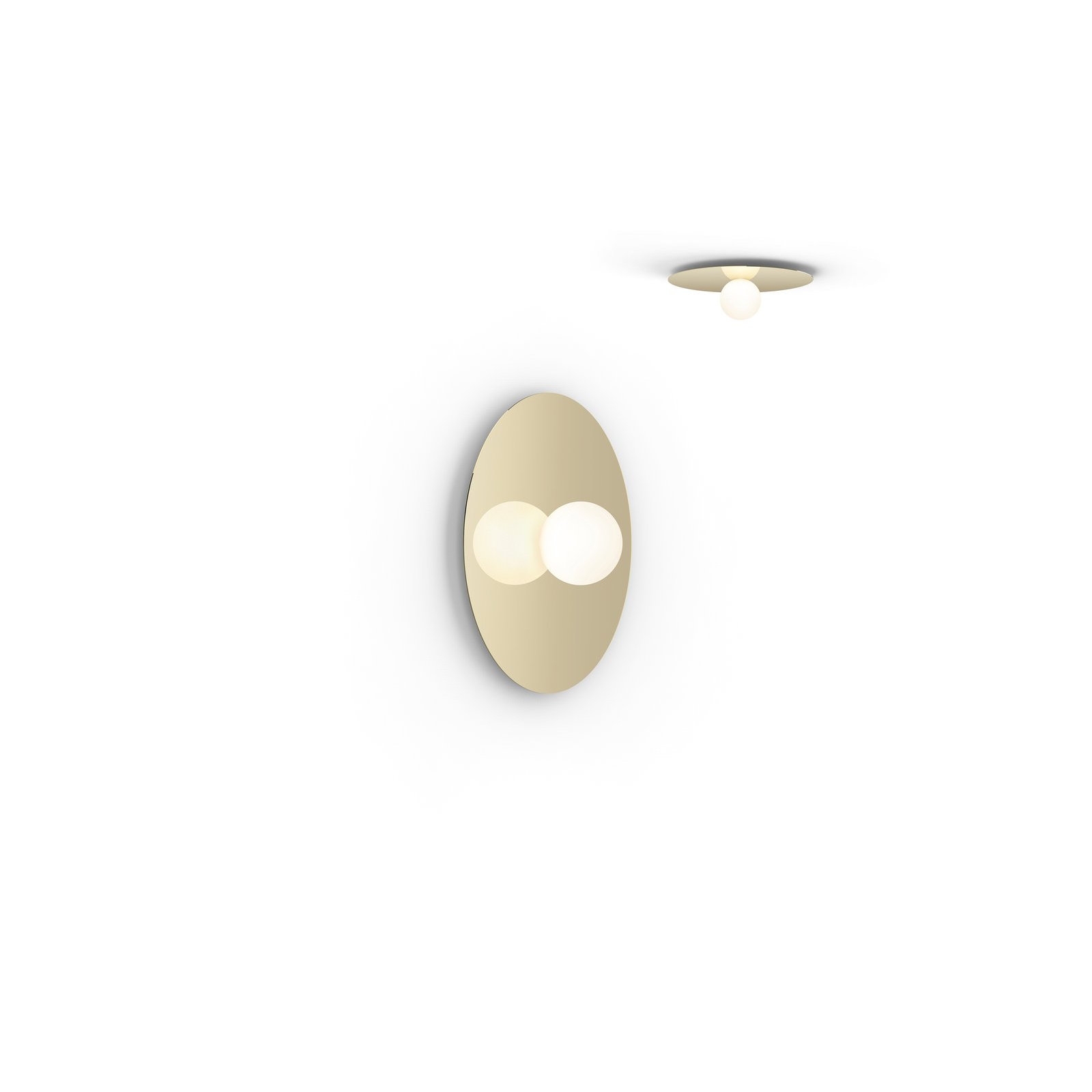 Bola Flush Disc, Brass, 6.5" H x 18" W x 18" D
