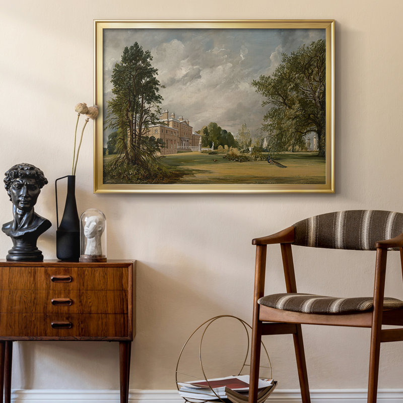 Malvern Hall, Warwickshire - John Constable - Toile tendue avec châssis, 1809, 22,5 x 30,5, Toile avec cadre, Or