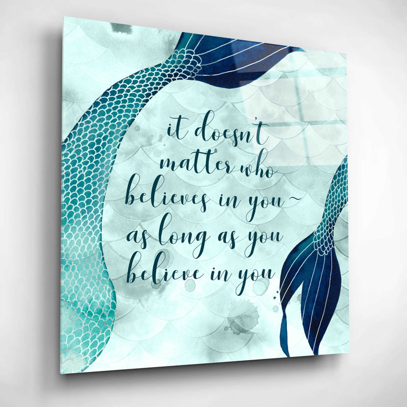 «Mermaid Inspirations II» par Grace Popp, art mural en verre acrylique, H 12 po x l 12 po x P 0,13 po
