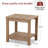17.72 In. All Weather 2-Tier Rectangular Hips Outdoor Side Table，Teak-1865201953