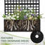 Jardinière d'intimité en métal avec treillis, lit de jardin surélevé avec trous de drainage, noir, 70 po x 46 po x 12 po